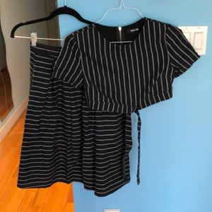 DO+BE crop top and high waisted skirt set Size S